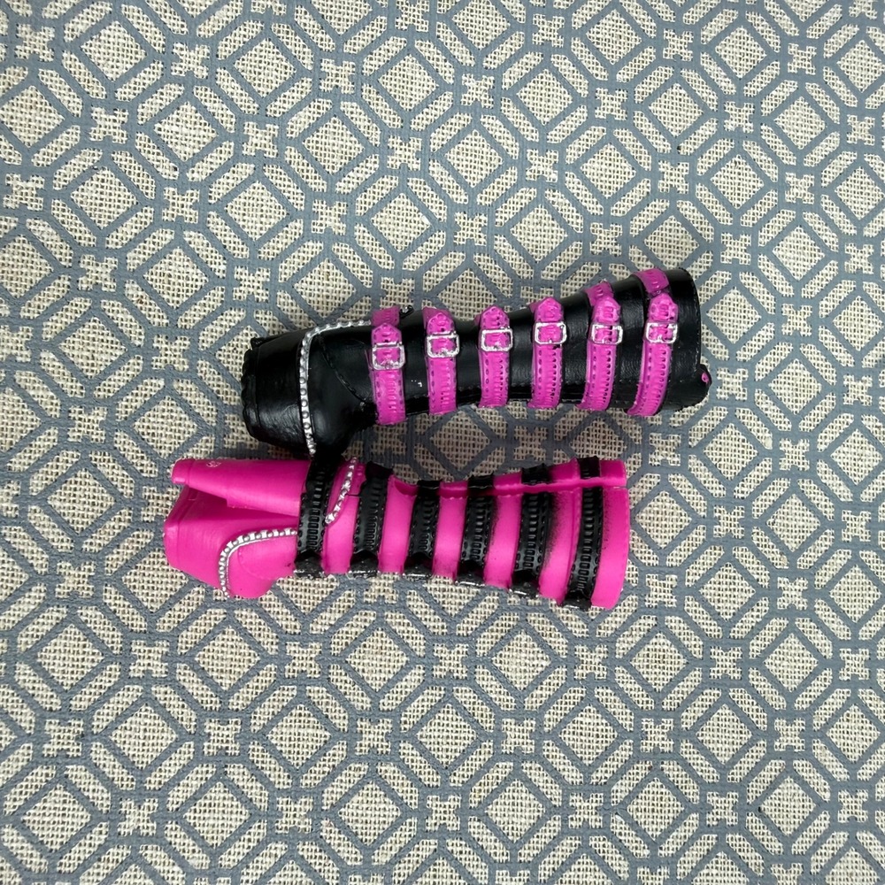Lol Surprise‎ Omg Doll Shoes Shoe Metal Chick Babe Black Pink Buckle Heel Boots